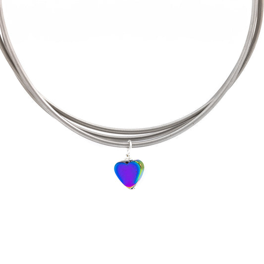 Exclusive Iridescent Heart Charm