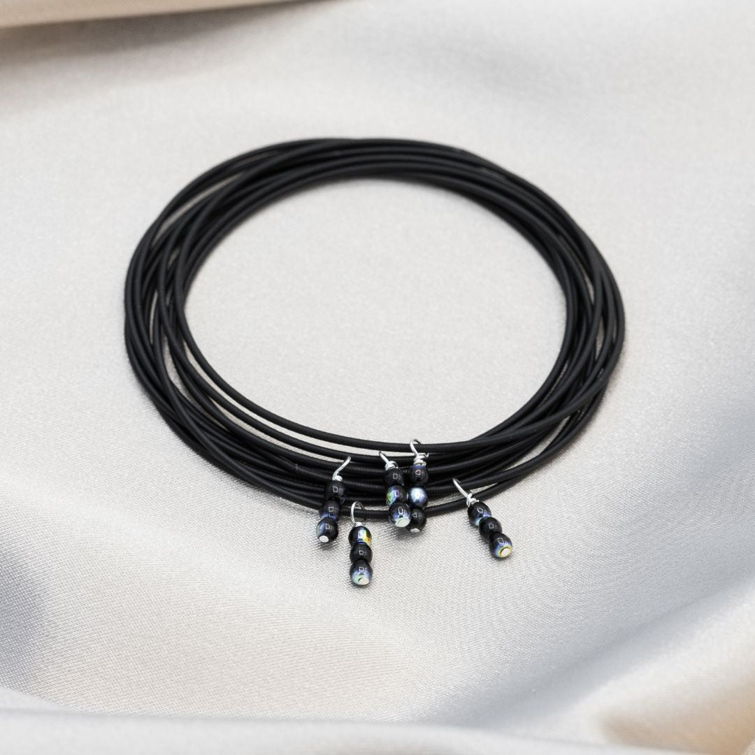 Black Drop Charm on Black Dia