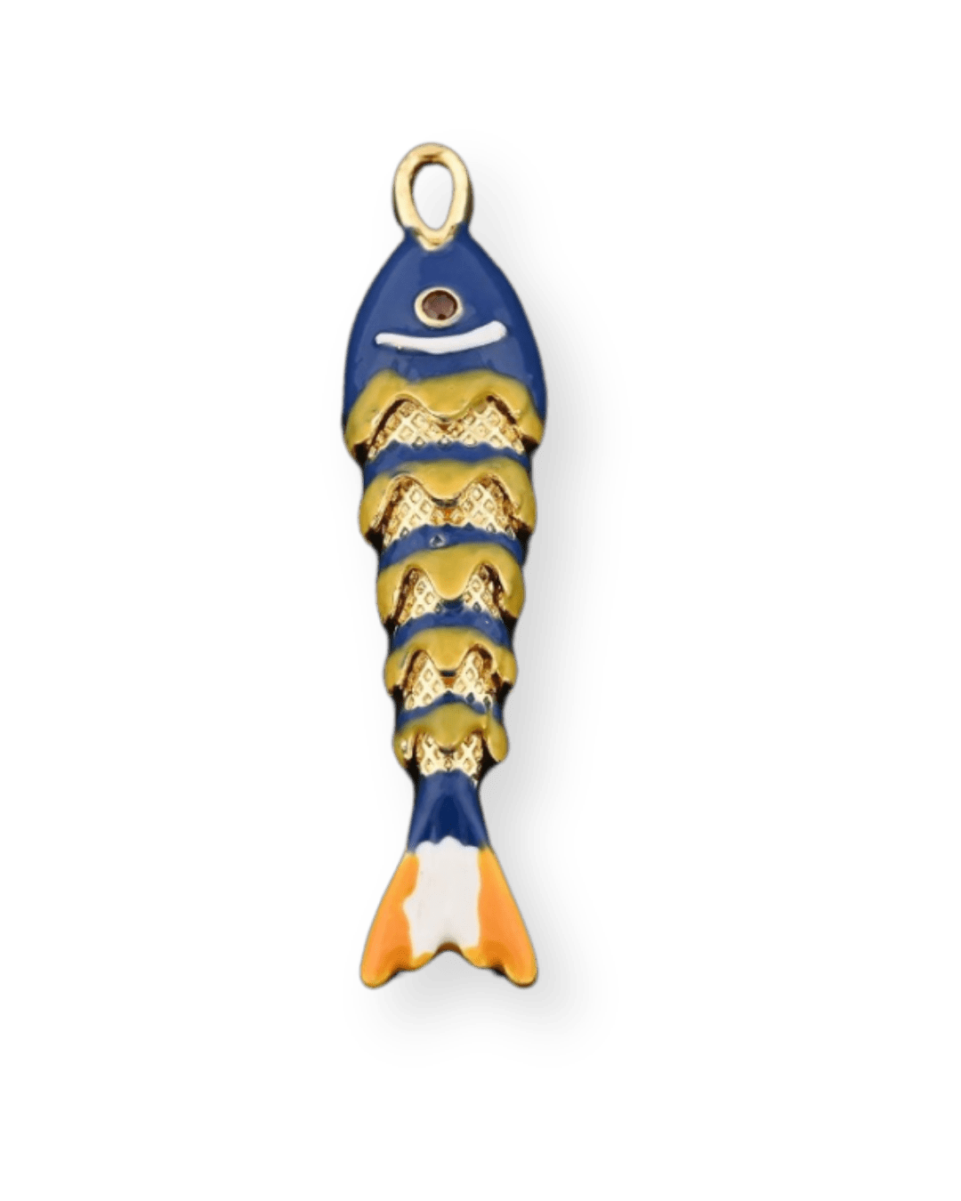blue sardine Charm - Emerson & Oliver - Necklace Charms