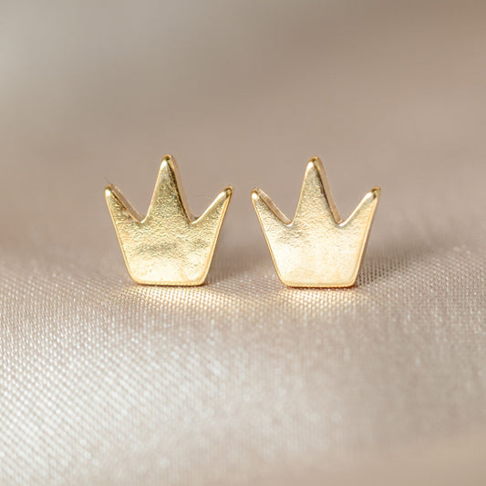 Crown Earrings Gold