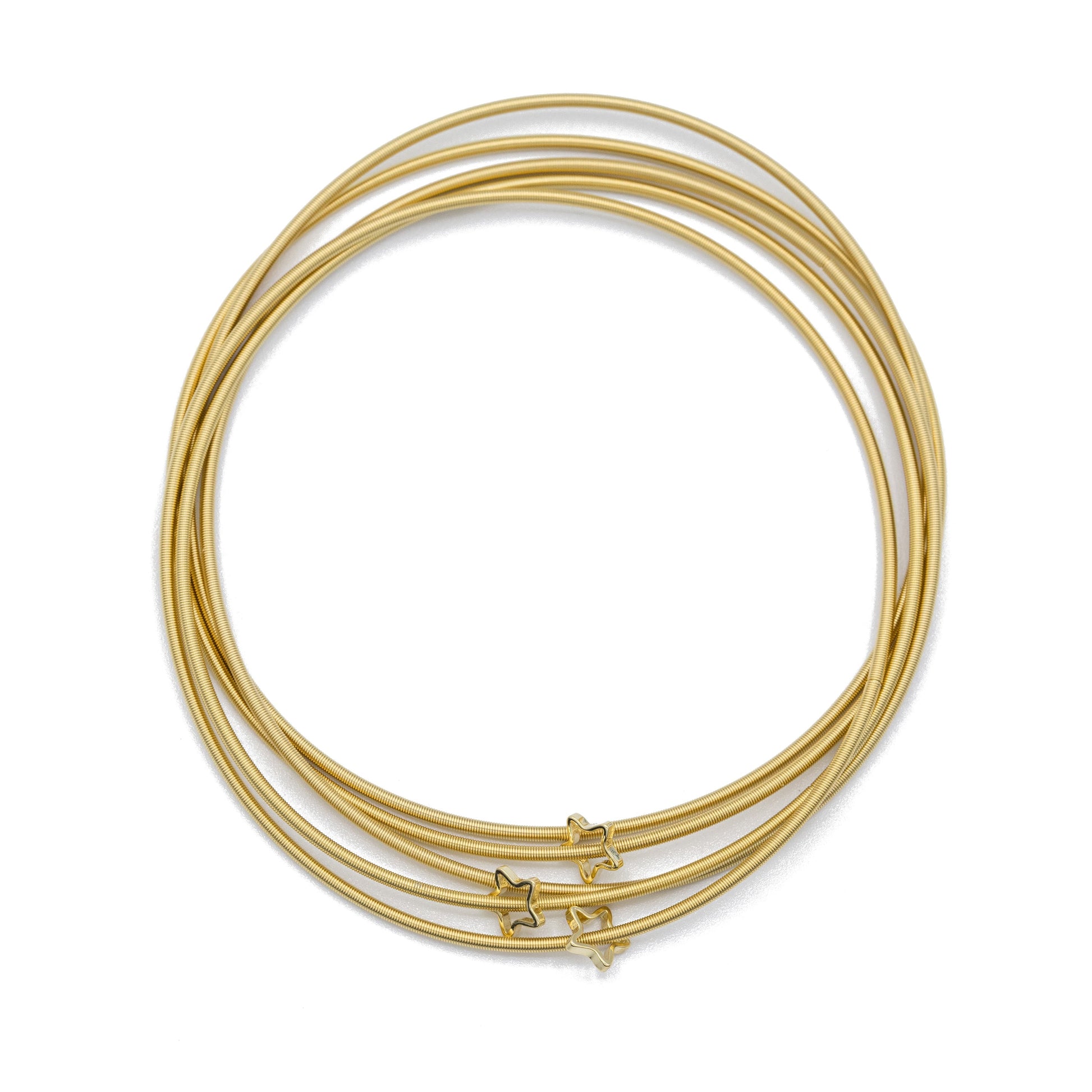 Three cut out Gold Stairs on five Gold Dia