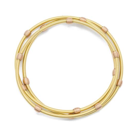 Gold Dia with Rose Gold Beads