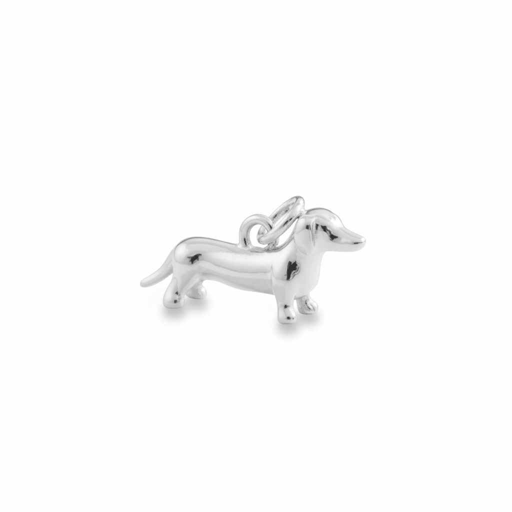 Silver Dachshund Dog Charm Pendant - Emerson & Oliver - Charm Pendant