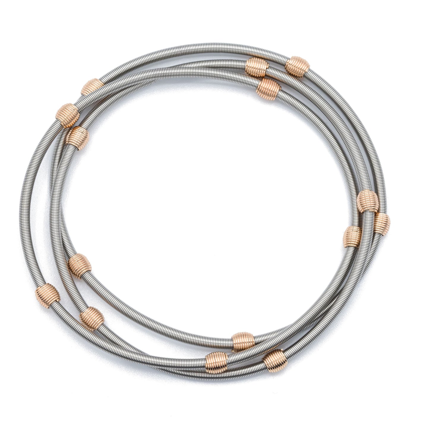 Stainless DIA rose gold beads