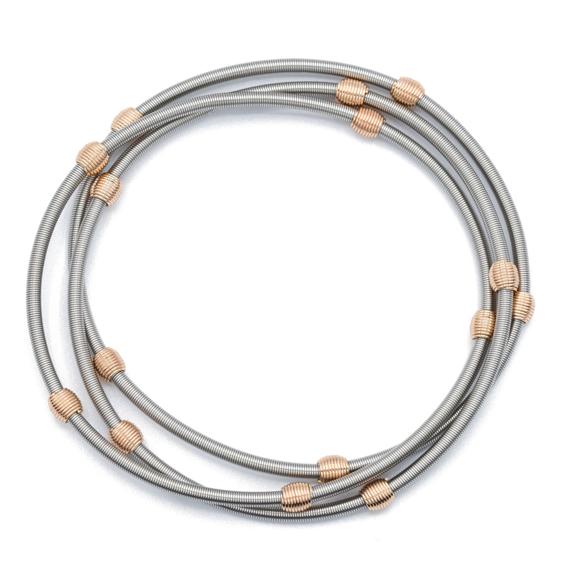 Stainless DIA rose gold beads