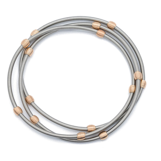Stainless DIA rose gold beads