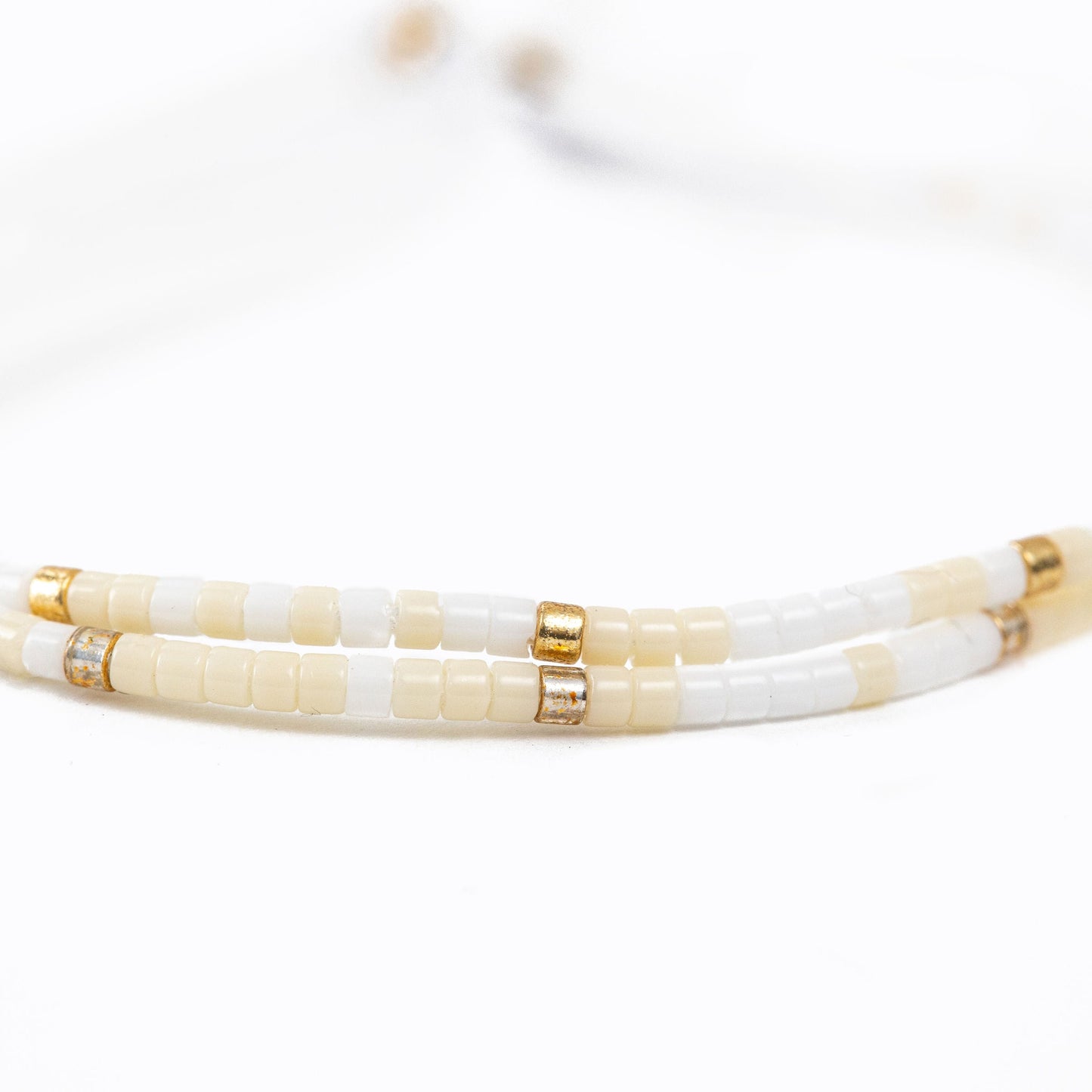 White Beaded Bracelet1