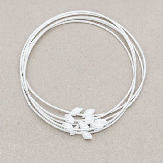 White opal Magatama Beads