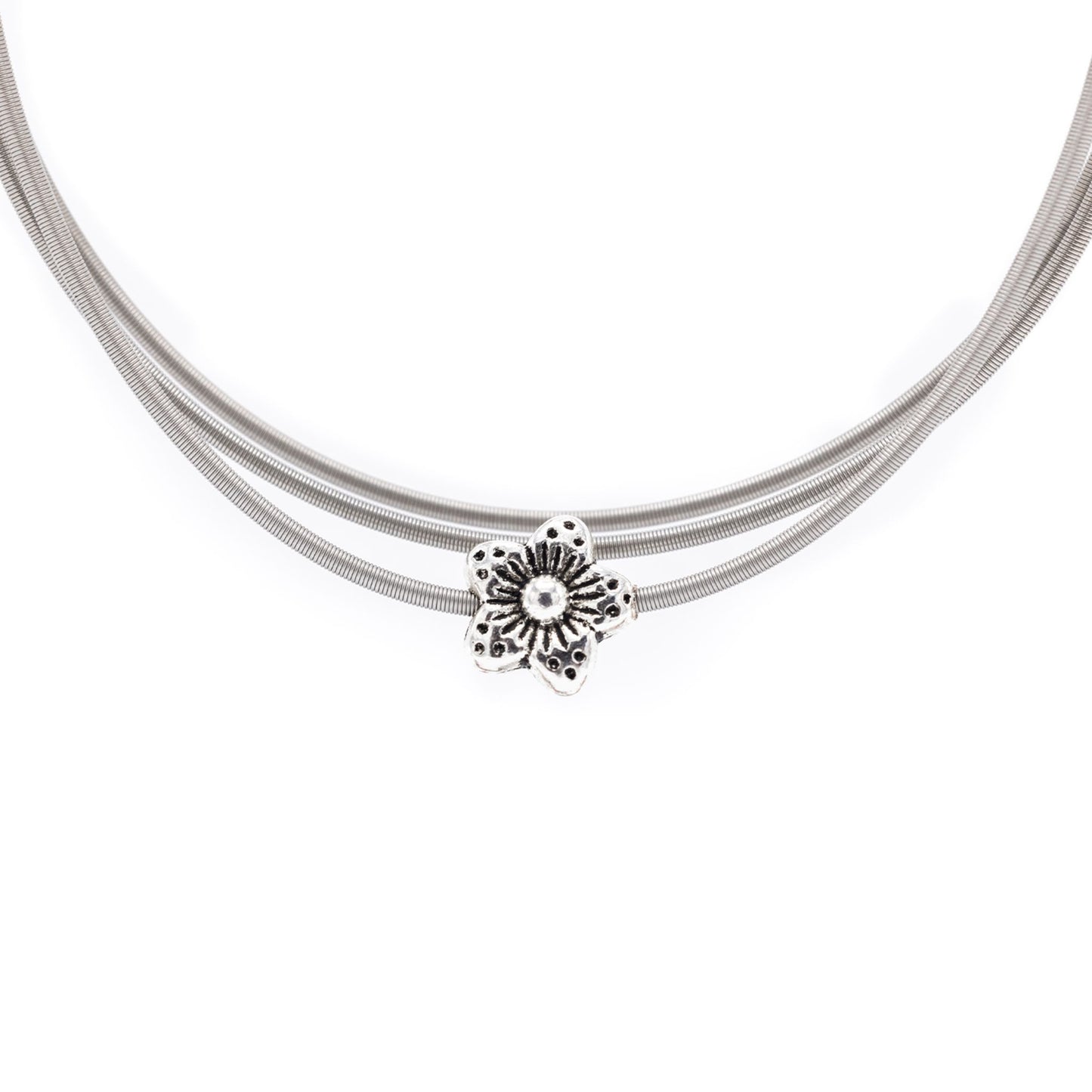 Exclusive Pewter flower Charm