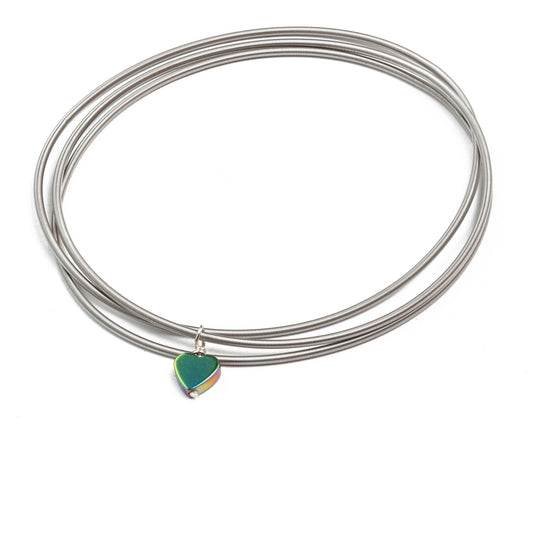 Iridescent Heart Charm