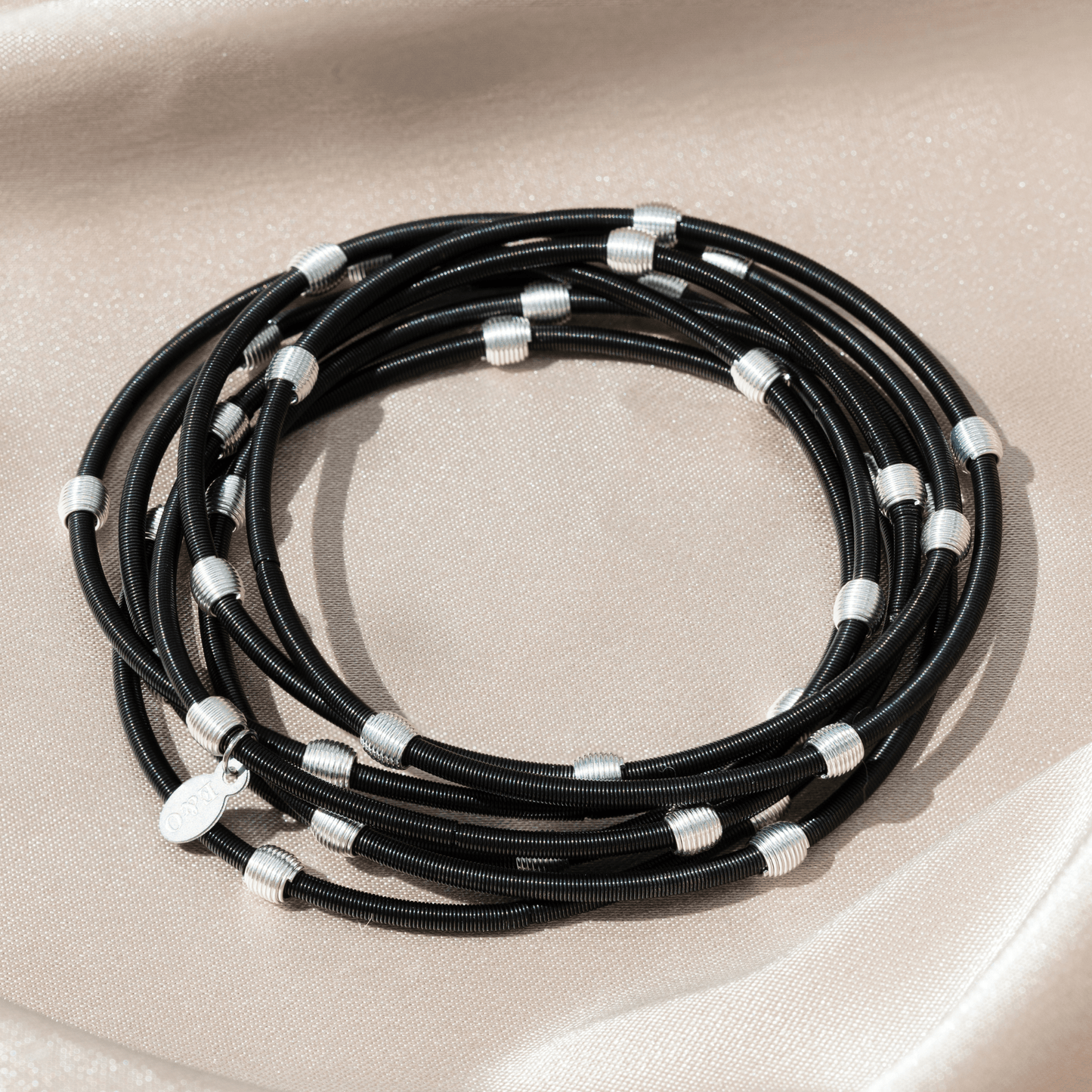 Matte Black Beaded DIA Bracelets - Emerson & Oliver - Dia Metallics