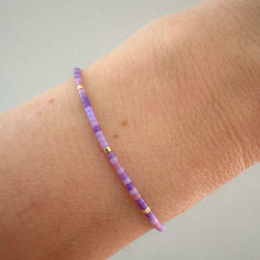 Purple Beaded Friendship Bracelets - Emerson & Oliver - Friendship Bracelets