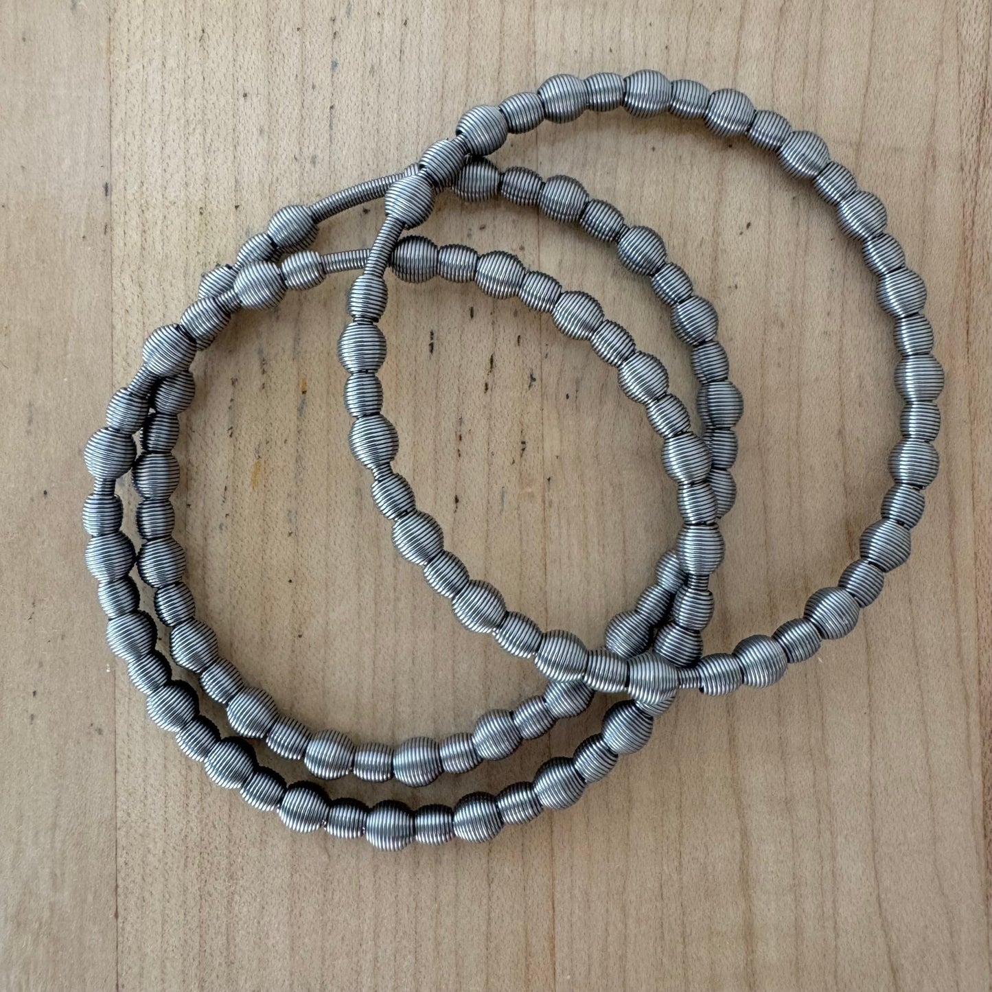 Stainless Steel ALL Beaded DIA Bracelets - Emerson & Oliver - Dia Metallics
