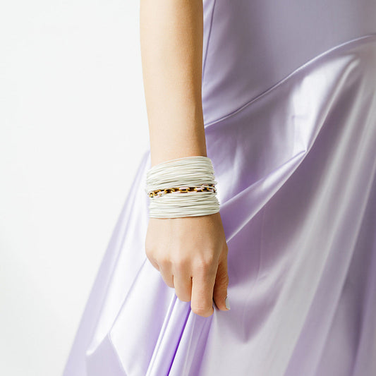 sterling DIA with pink enamel chains bracelets