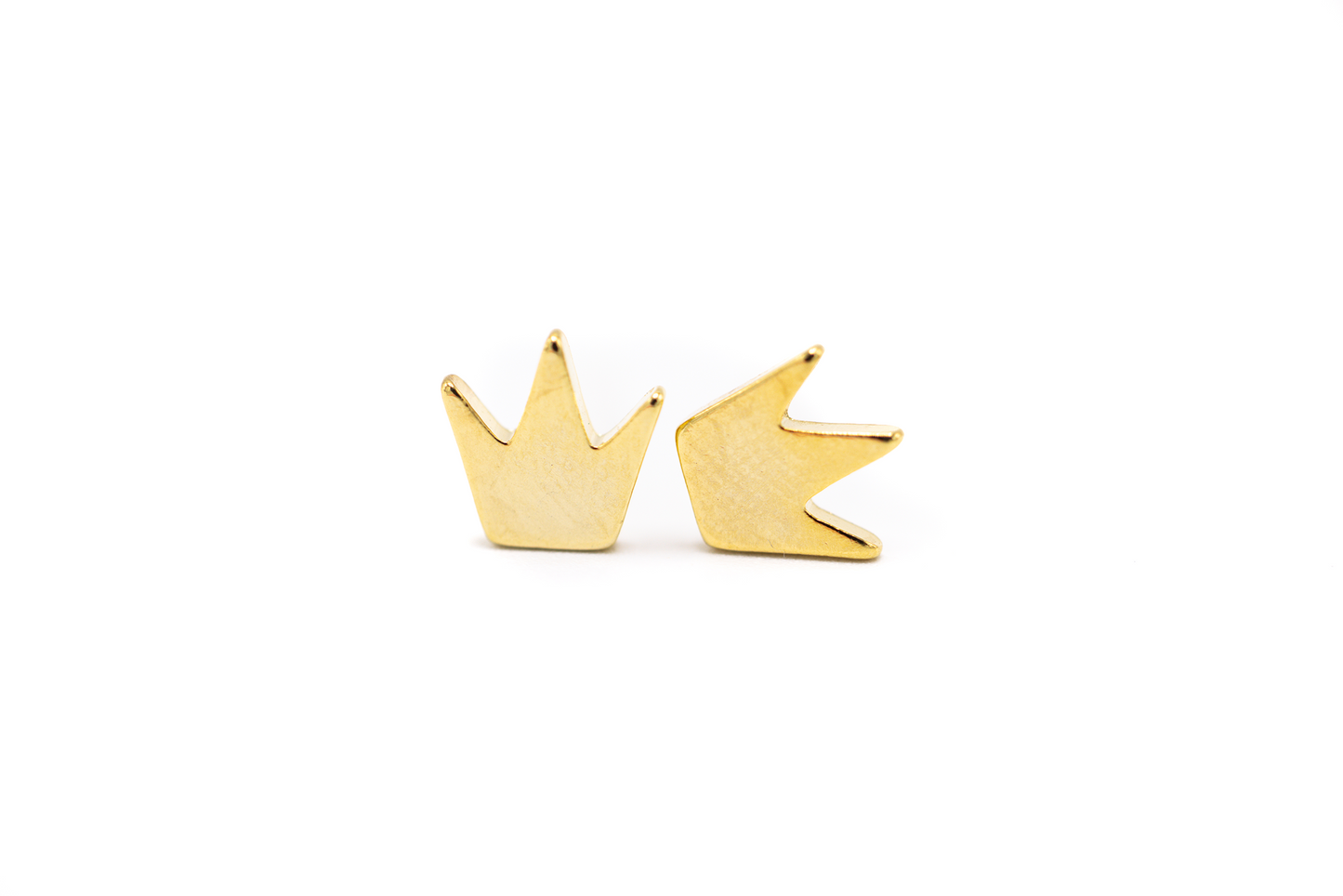 Gold Crown Earrings