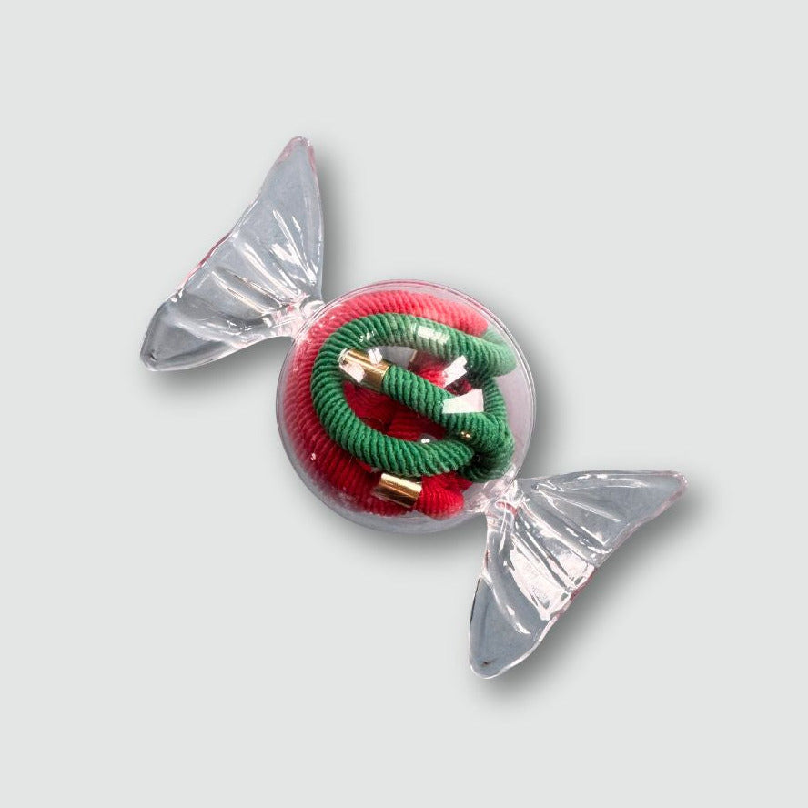 Festive Knotty Girl Hair Ties - Set of 3