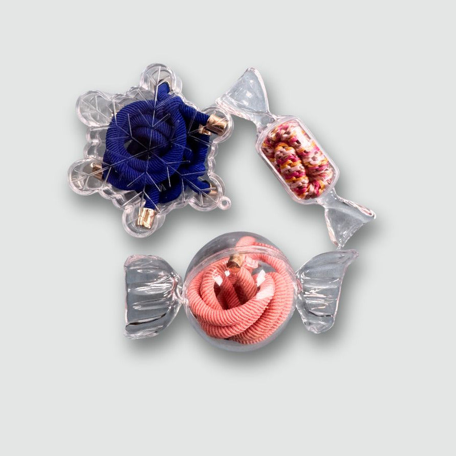 Festive Knotty Girl Hair Ties - Set of 3