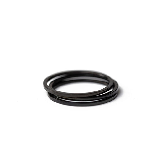 black titanium steel rings