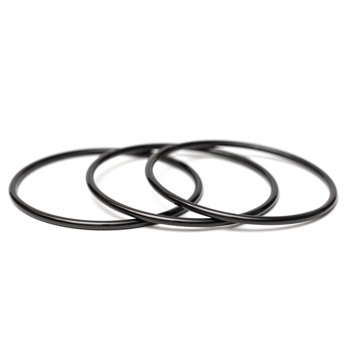 Black Luxe Bnagle set of three