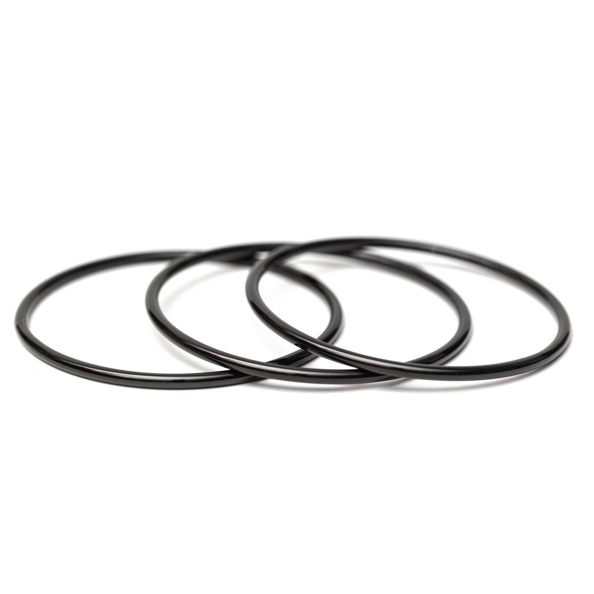 Black Luxe Bnagle set of three