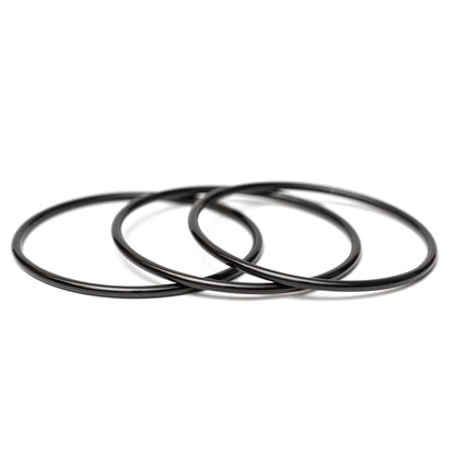 Black Luxe Bnagle set of three