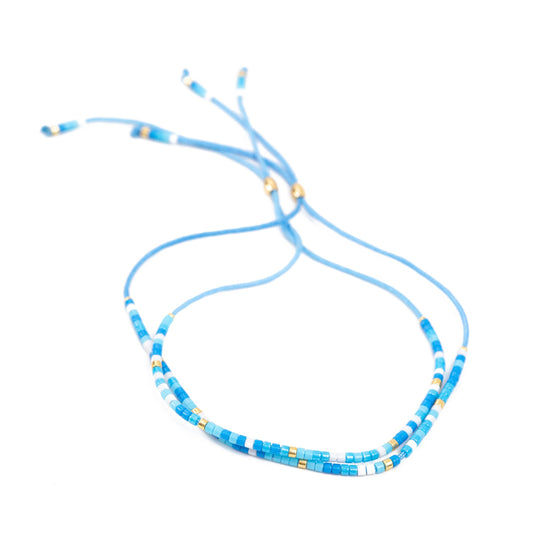 Blue Beaded Bracelet