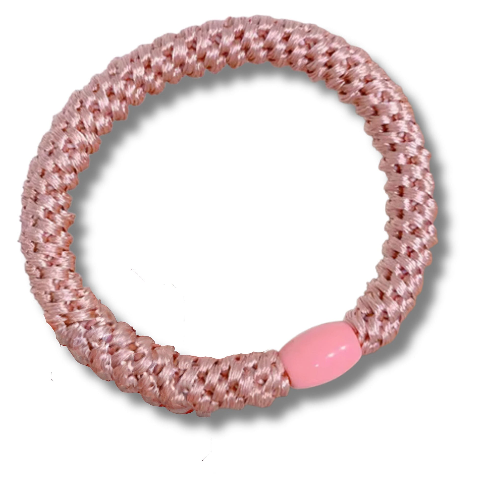 Blush hair-tie pony