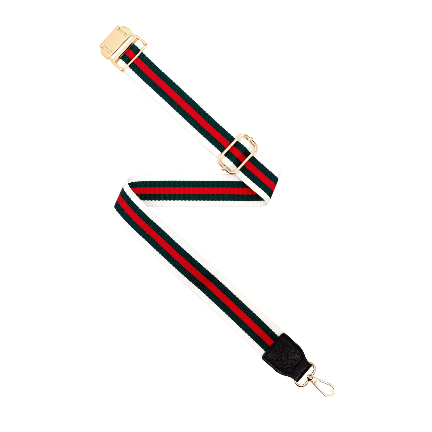 Crossbody strap red green white stripe