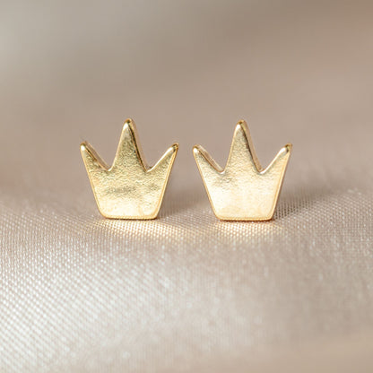 Crown Earrings Gold