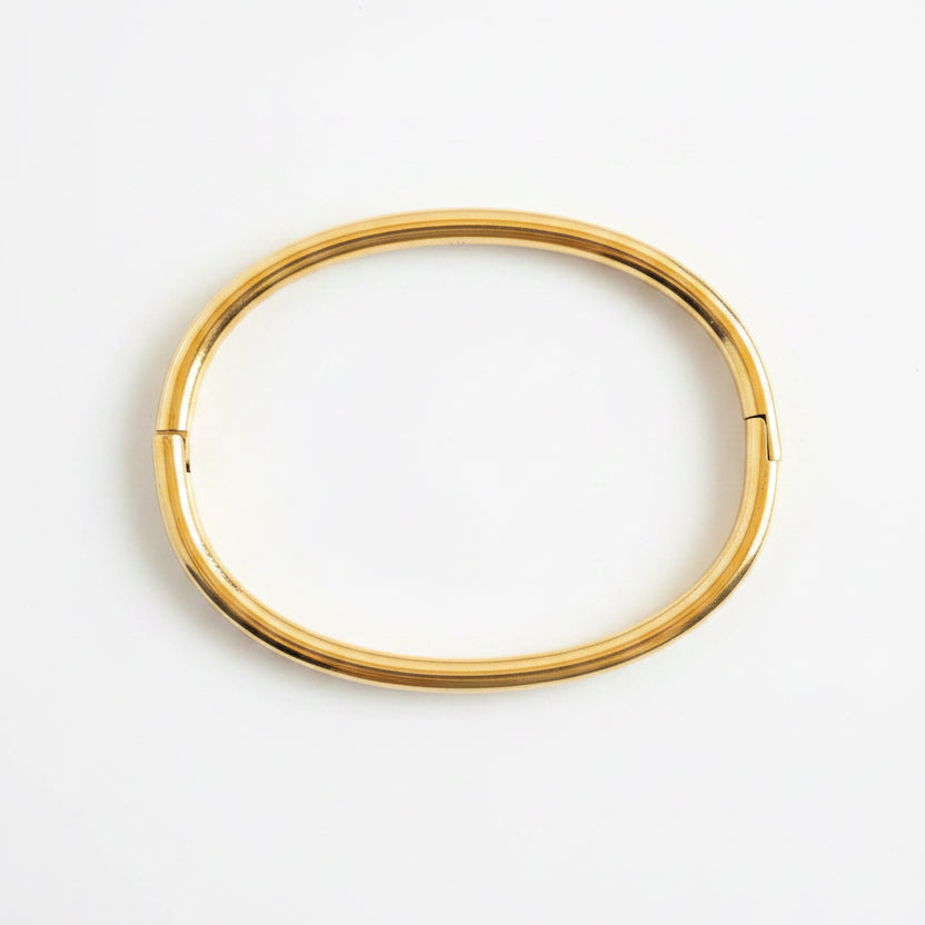 Gold Hinged Bangle Bracelet
