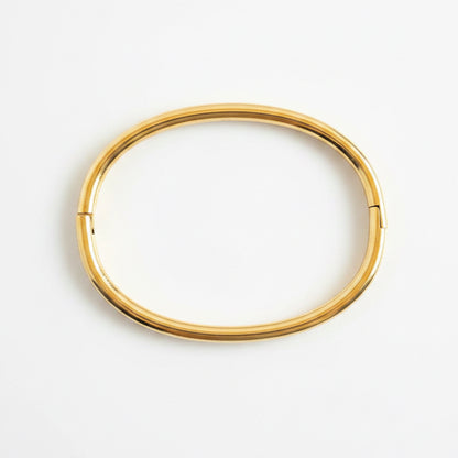 Gold Hinged Bangle Bracelet