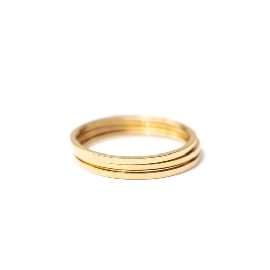 Gold plated titanium steel rings