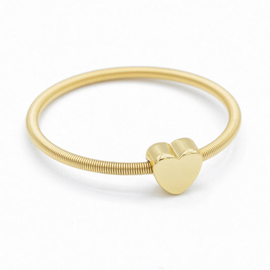 Gold Heart Dia Ring