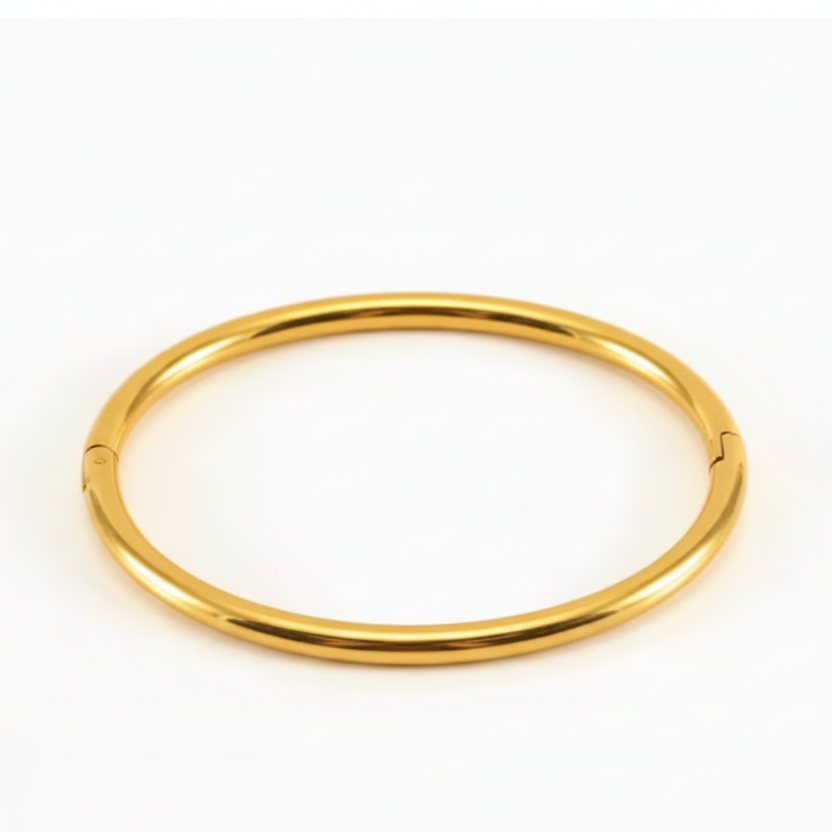 Gold Hinged Bangle