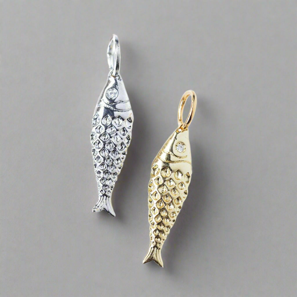 Gold and Silver Fish Charm