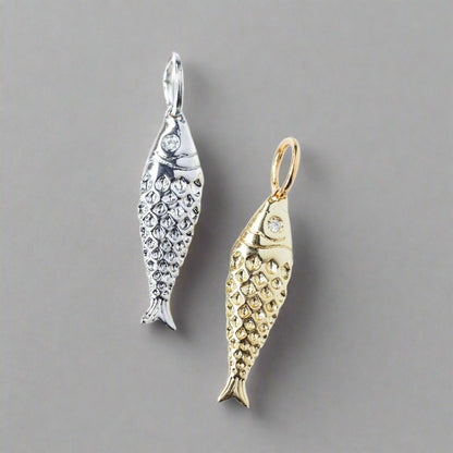 Gold and Silver Fish Charm