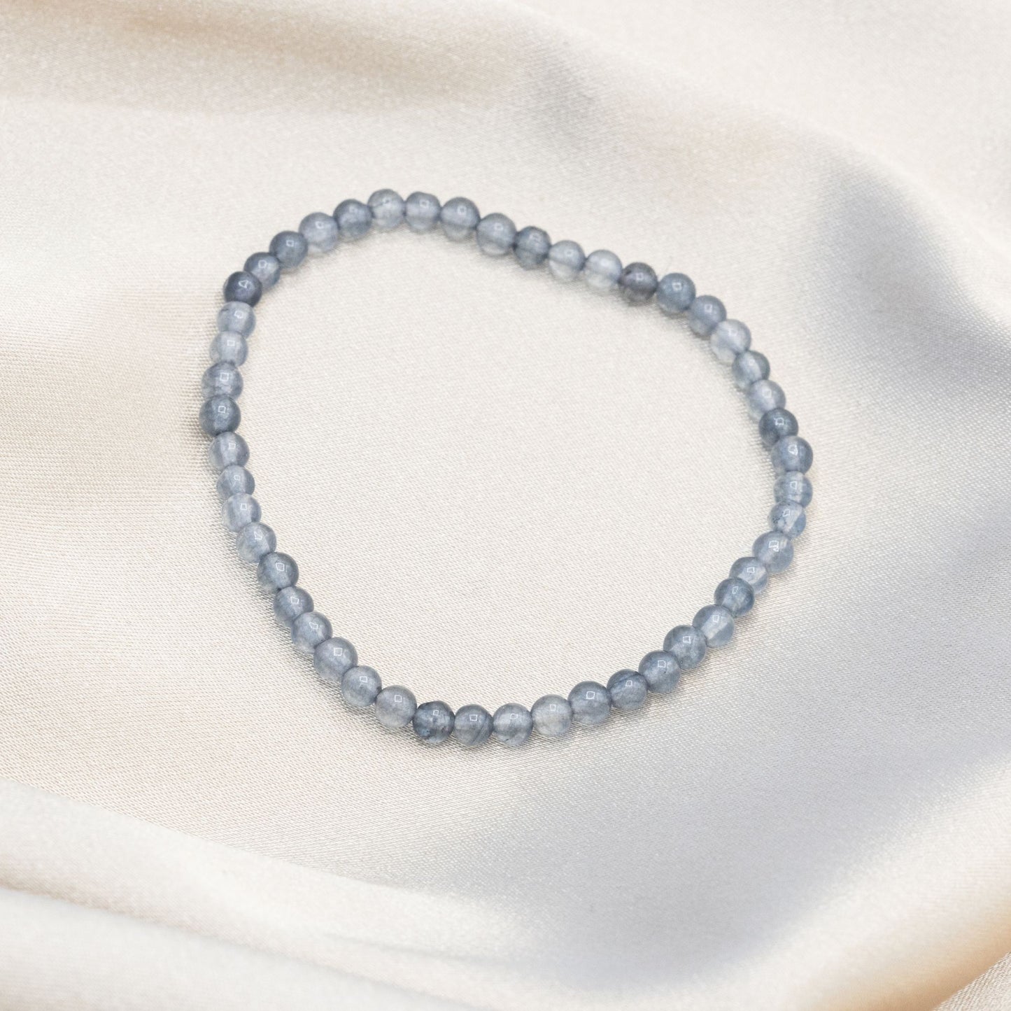 Gray Jade Beaded Bracelet