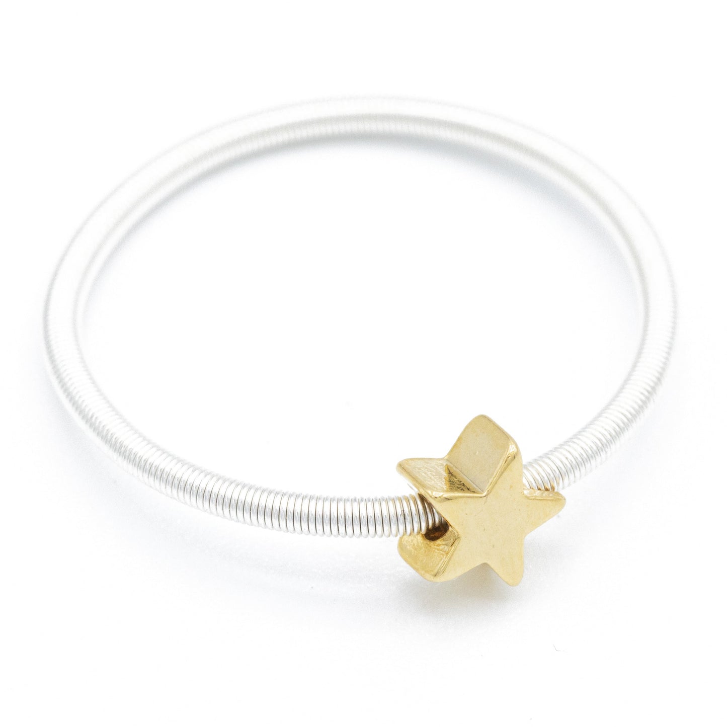 DIA Gold Star Charm Ring