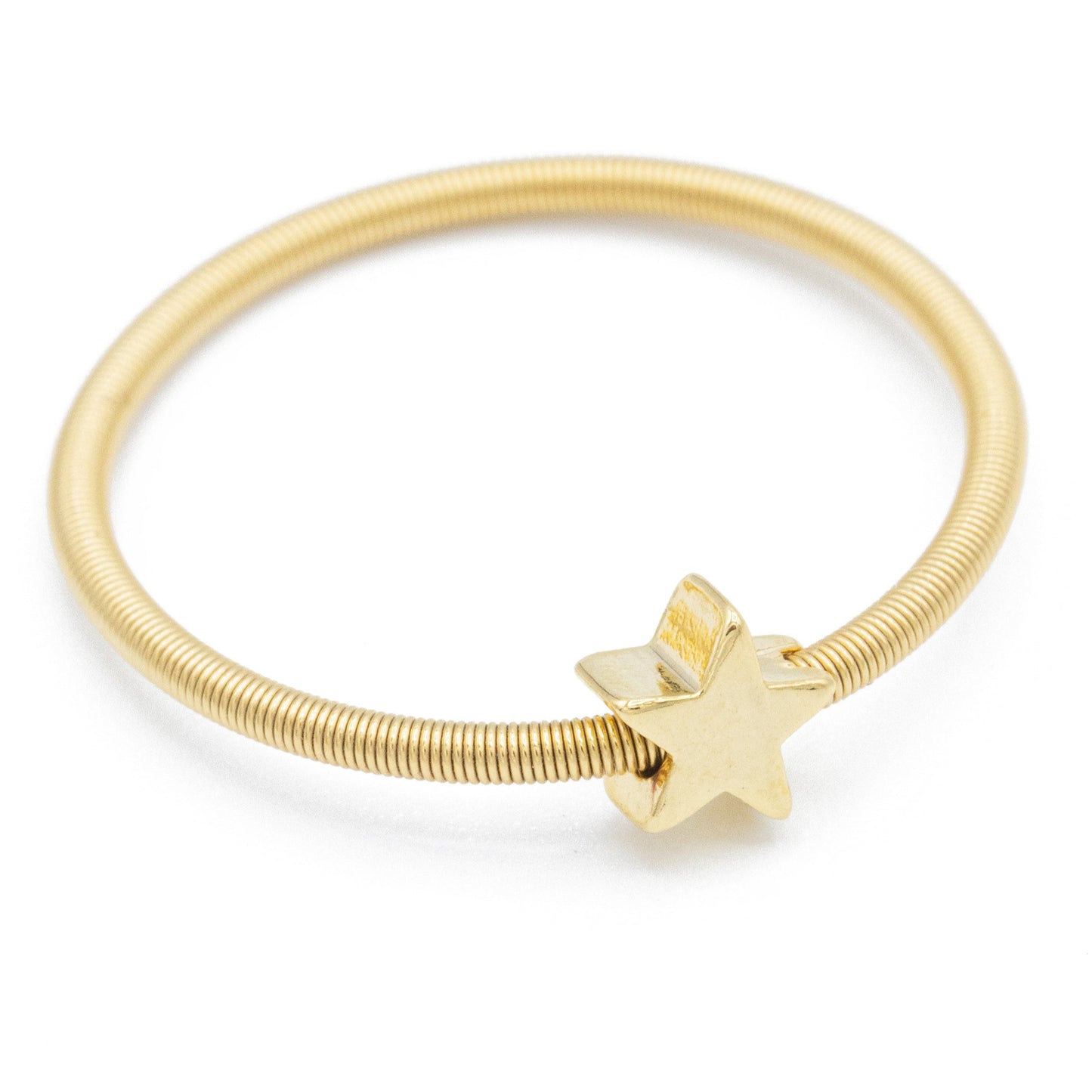 DIA Gold Star Charm Ring