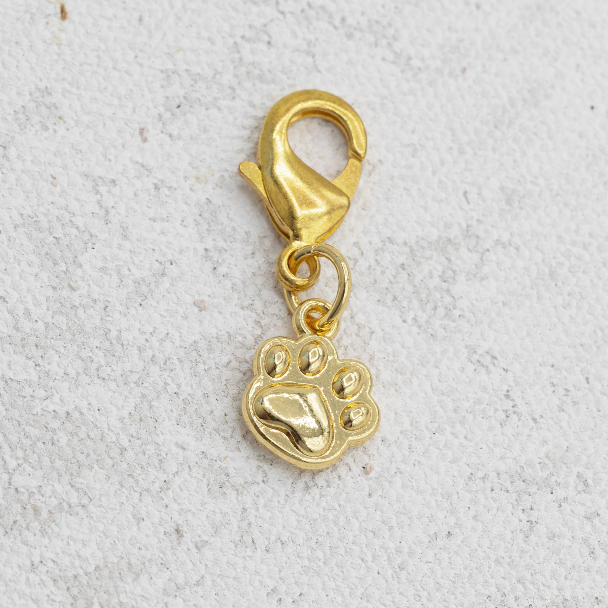 Paw Print Charm in Gold