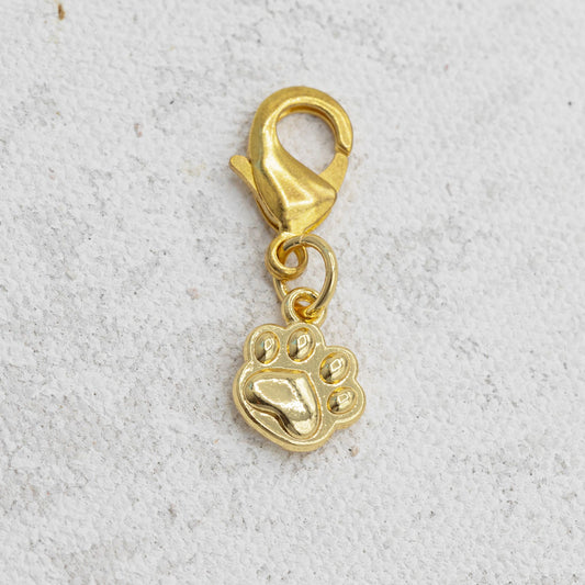 Paw Print Charm in Gold