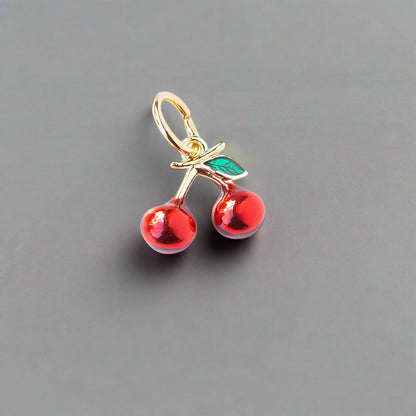 Red Cherry Necklace Charm