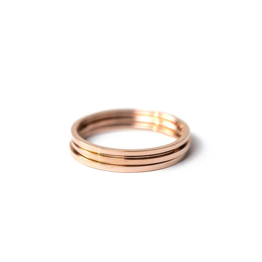 rose gold plated titanium stainless rings