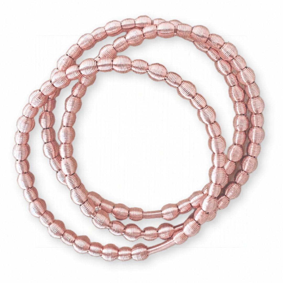 Rose Gold All Beaded DIA Bracelets