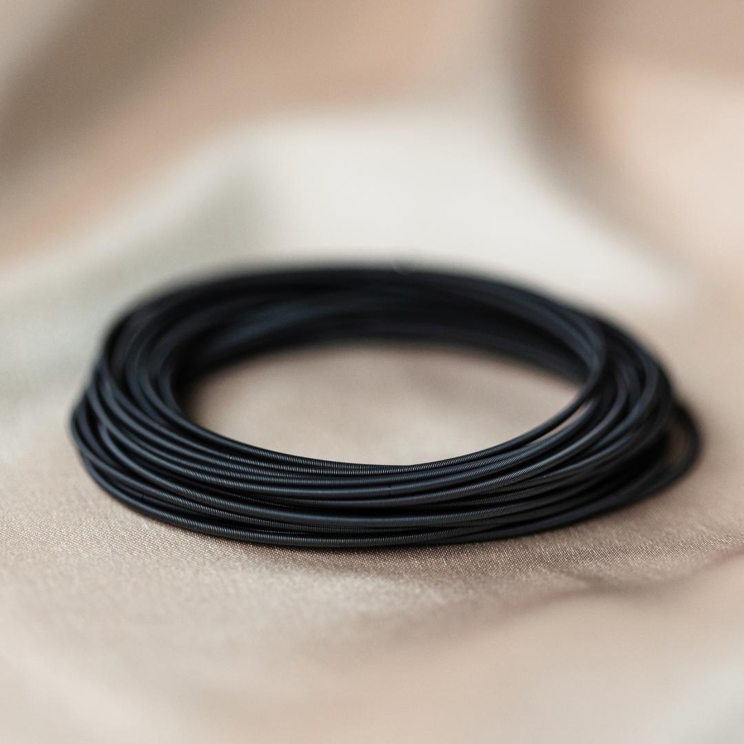 Set of 25 Matte Black Dia Braceelts 