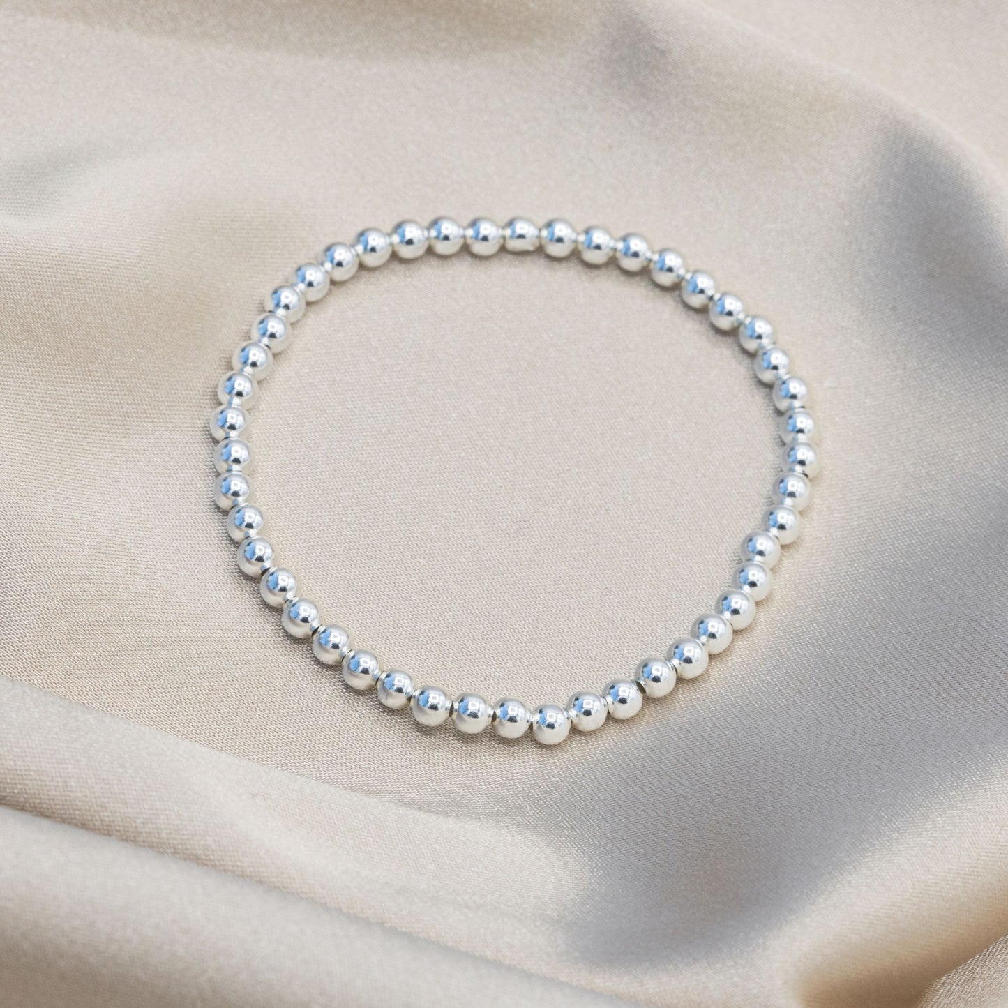 Silver Beaded Bracelet