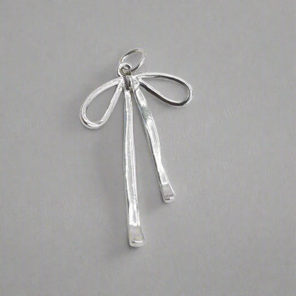 Silver Bow Charm