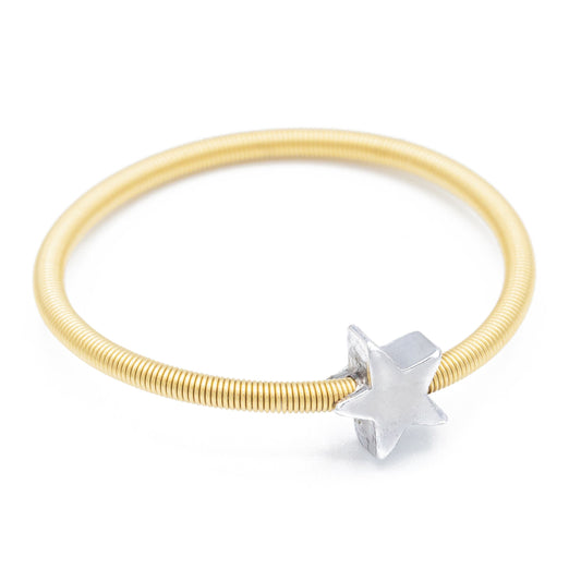 Silver Star Ring Gold