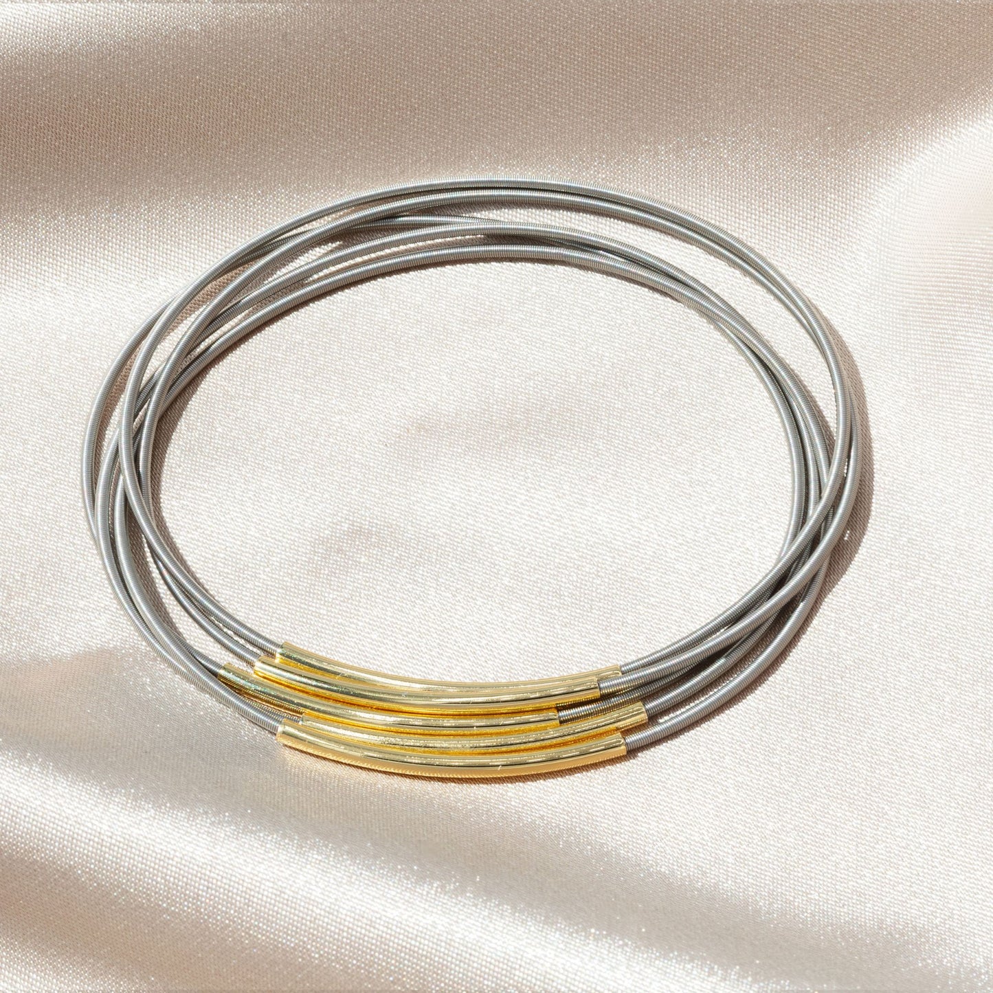 Stainless Steel Dia with Gold Tube