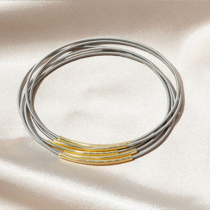 Stainless Steel Dia with Gold Tube